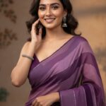 Elegant Purple Striped Mul Cotton Saree - Tassel Border